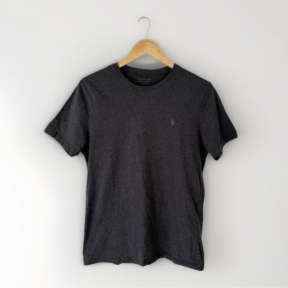 Allsaints Ramskull Heather Dark Grey Short Sleeve Tshirt Women’s Medium